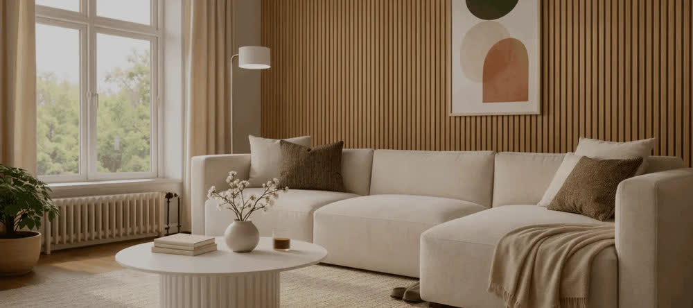 Sound Absorbing Wood Wall Panel (270 × 110 cm)